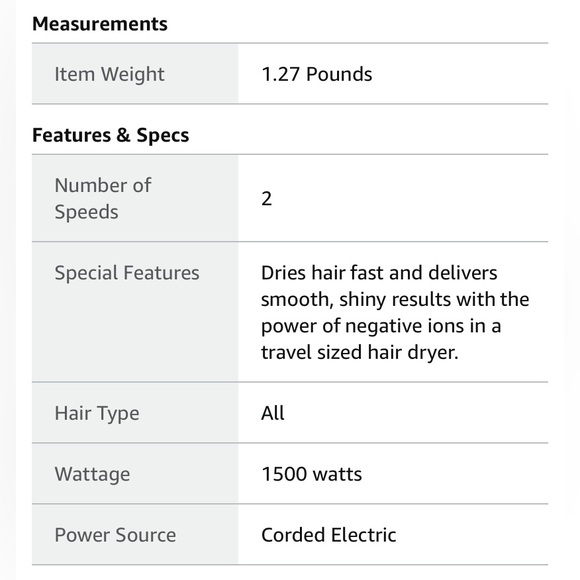 T3 Featherweight Compact Folding Compact Hair Dryer Used In Good Condition - Picture 6 of 6